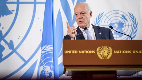 UN, Turkey, Iran and Russia hold talks in Geneva on Syrian constitution