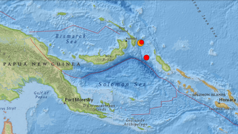 Magnitude 7.9 earthquake strikes off the coast of Papua New Guinea