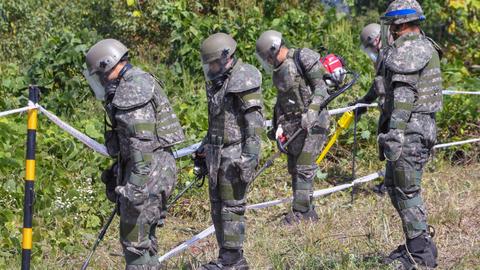 Koreas remove guns from Cold War truce village
