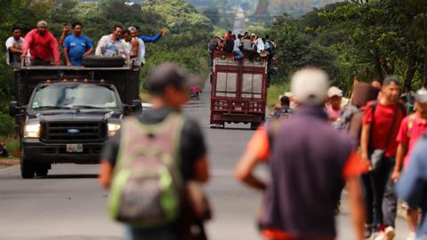 Migrant caravan in Mexico trudges through 'route of death'