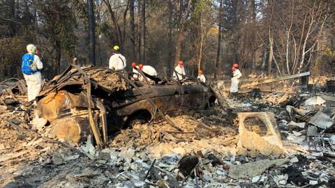 Frantic search goes on for missing after California wildfire