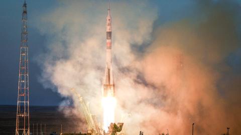 Russia launches first manned voyage to ISS since rocket accident