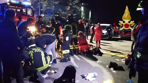 At least six dead and 35 injured in nightclub stampede on Italy's coast