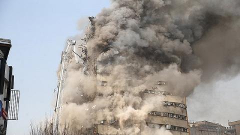 At least 20 firefighters die in Tehran building collapse