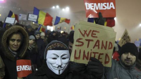Romania's president slams government over protests