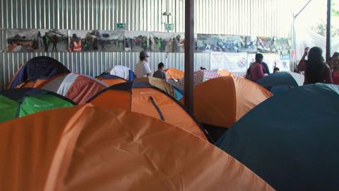 Tijuana Migrants: Hundreds of migrants wait to seek asylum