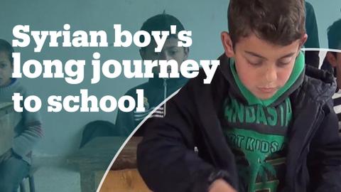 See how this Syrian boy is overcoming challenges to go to school