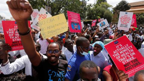 Why have Kenya's doctors been on strike for three months?