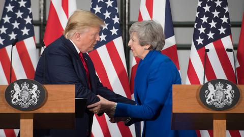 Trump wants Brexit to succeed, praises outgoing PM May