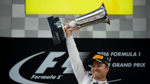 Rosberg completes hat-trick of wins with China GP victory