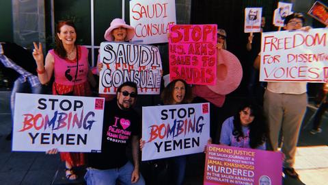 US activists keep pressure on Saudi Arabia with LA protests
