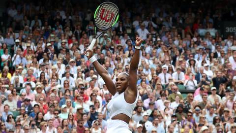 Serena battles through at Wimbledon, Halep storms back to reach semi-finals
