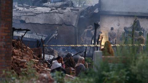 Pakistani military plane crashes into garrison city, kills 17