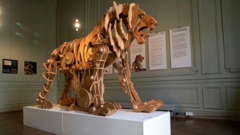 Leonardo da Vinci's mechanical lion goes on display in Paris
