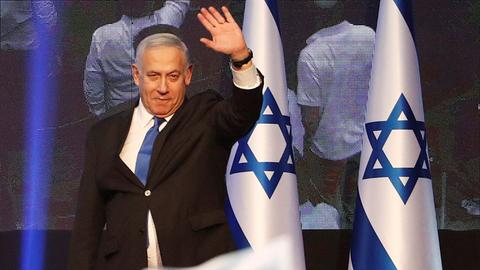 Netanyahu's rule threatened by deadlocked Israeli polls