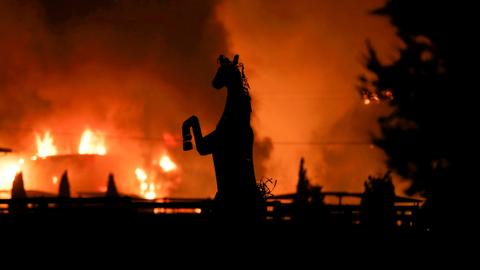 California fires tear into LA as Sonoma inferno rages