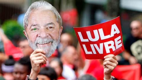 Brazil's freed leftist leader Lula to rally supporters