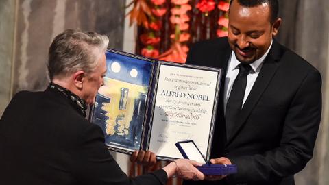 Ethiopia PM Abiy urges unity as he collects Nobel Peace Prize