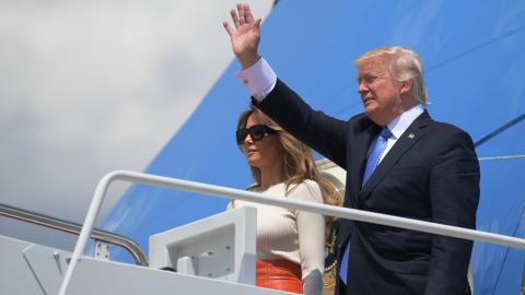 Trump departs for first foreign trip as US president