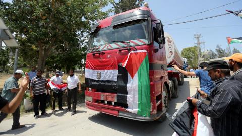 Egypt sends fuel for Gaza's only power plant 
