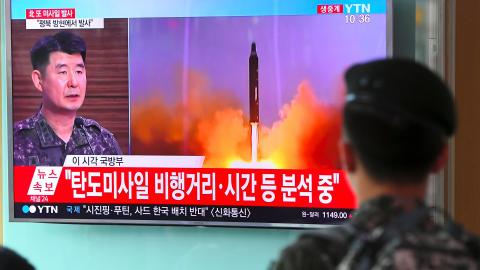 North Korea test-fires ballistic missile 