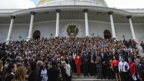 Venezuela's controversial new assembly holds first session