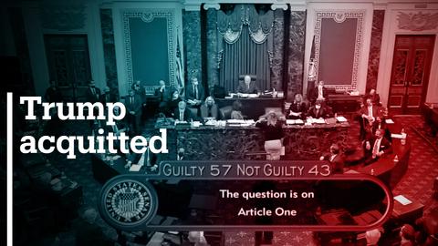 Donald Trump found not guilty of inciting US Capitol riot