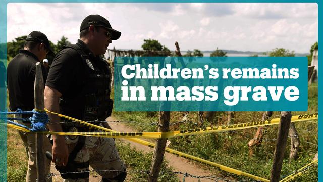 numbers r security social mass TRT World remains Mexico in children's grave finds