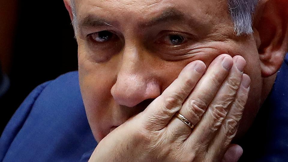 Israeli Prime Minister Benjamin Netanyahu sits at the plenum at the Knesset, Israel's parliament, in Jerusalem May 30, 2019.