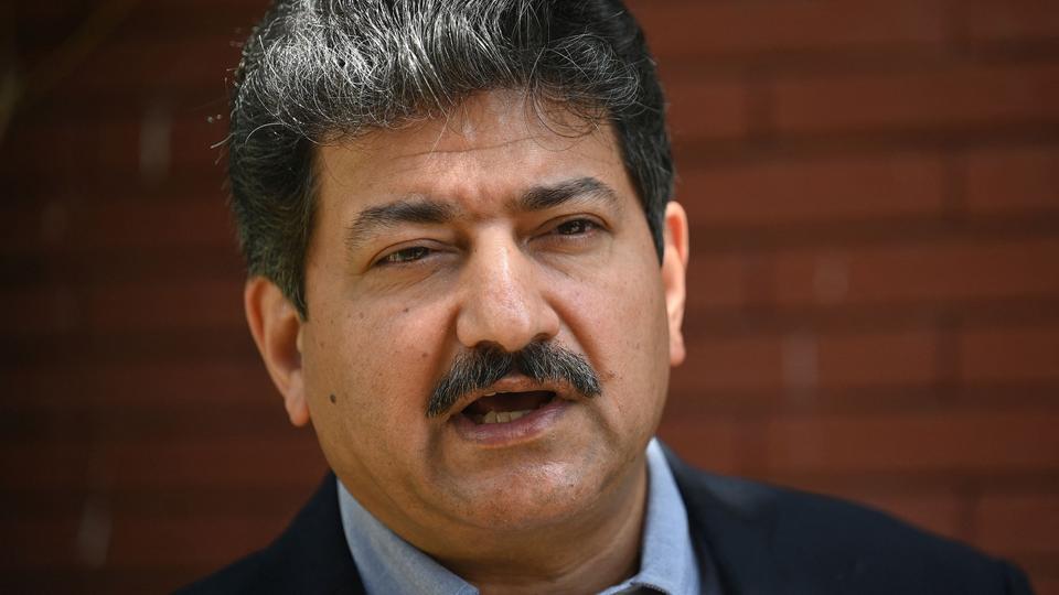Pakistani prominent journalist Hamid Mir speaks with AFP during an interveiw in Islamabad on April 27, 2021.