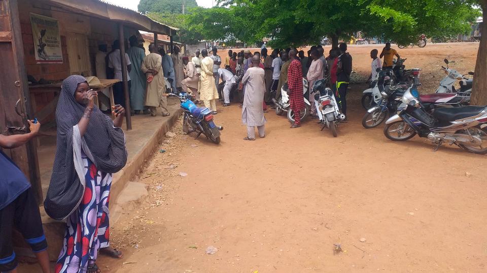 Parents of abducted school children of Salihu Tanko Islamic School wait for news on their children in Tegina, Nigeria on June 1, 2021.