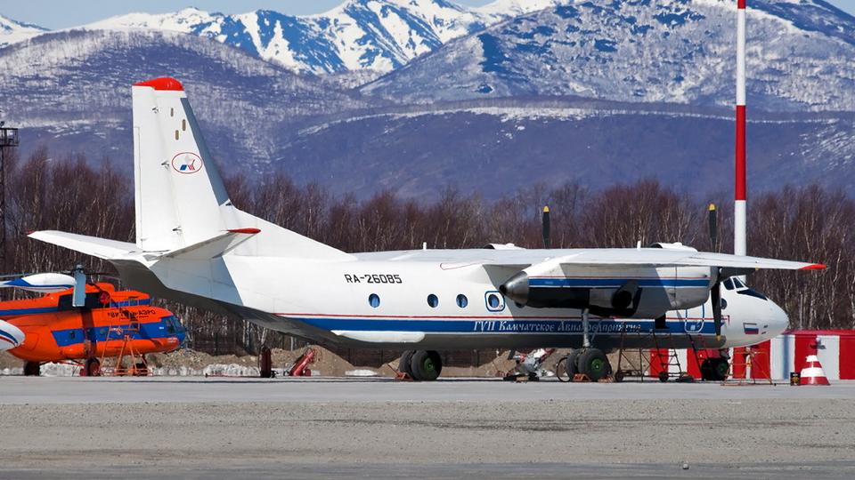 Russian An-26 plane with the tail number RA-26085 is seen in Petropavlovsk-Kamchatsky, Russia in this undated handout image released by Russia's Emergencies Ministry on July 6, 2021.