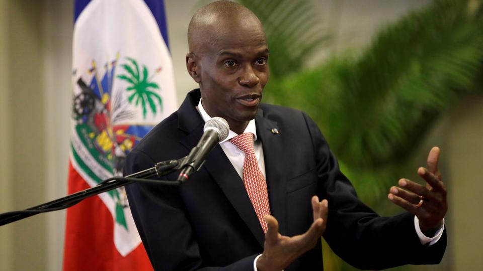 Haiti's President Jovenel Moise speaks during a news conference at the National Palace in Port-au-Prince, Haiti, March 2, 2020.