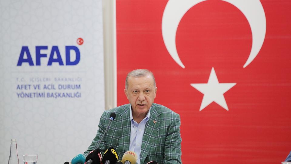 Türkiye Cumhurbaşkanı Recep Tayyip Erdoğan, 31 Temmuz 2021'de Marmaris'te meydana gelen orman yangını faciasını incelemek üzere Manavgat ve Marmaris'i ziyaret ettikten sonra bir açıklama yaptı.