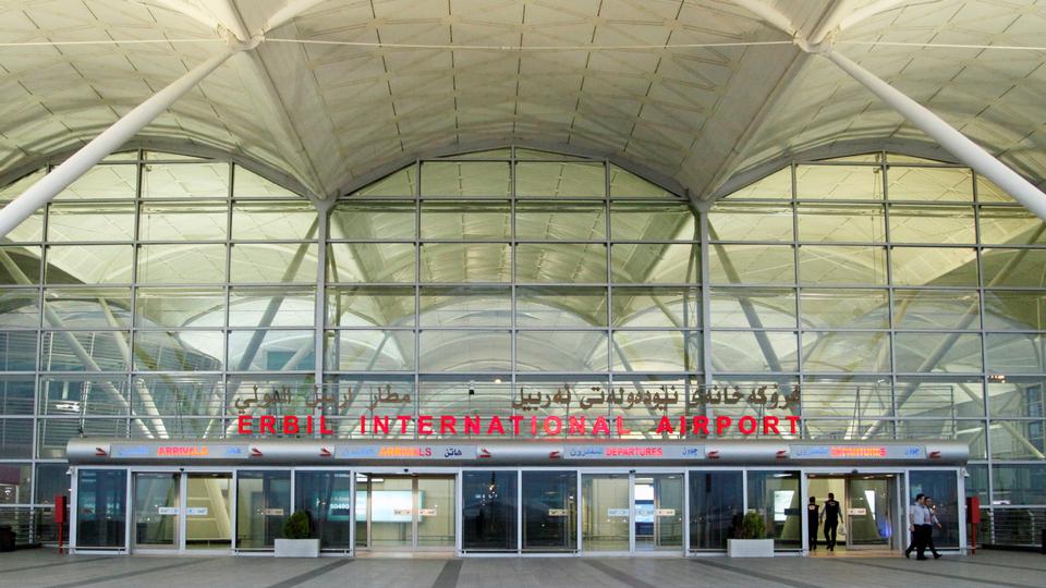 A view of Erbil International Airport in Erbil, Iraq, March 17, 2020.