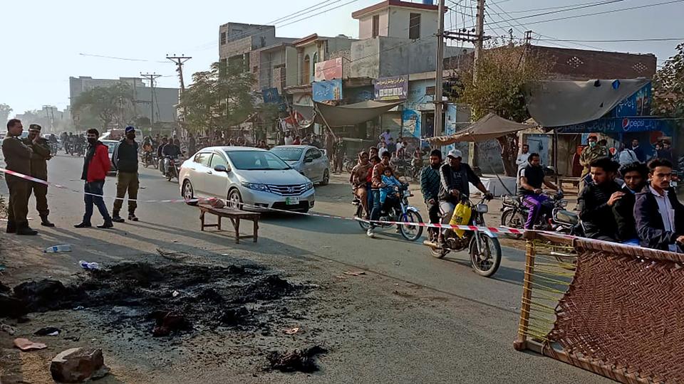 One video posted on social media showed the mob dragging the heavily bruised body of the Sri Lankan outside the factory.