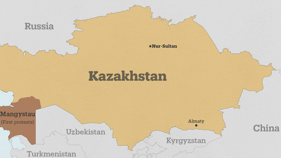 Map Of Kazakhstan And Russia How Russia And China Are Approaching Unrest In Kazakhstan