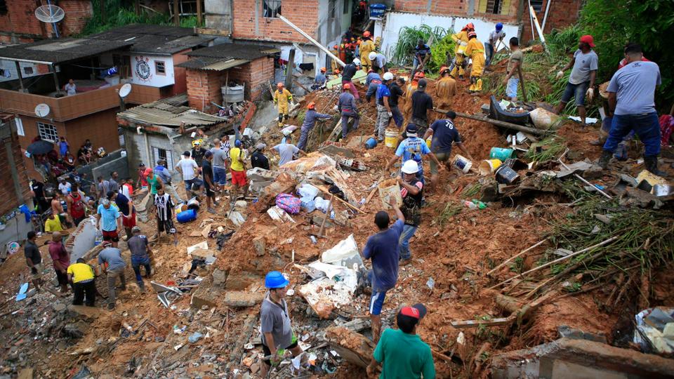 Landslides buried several homes within the state, local press said.