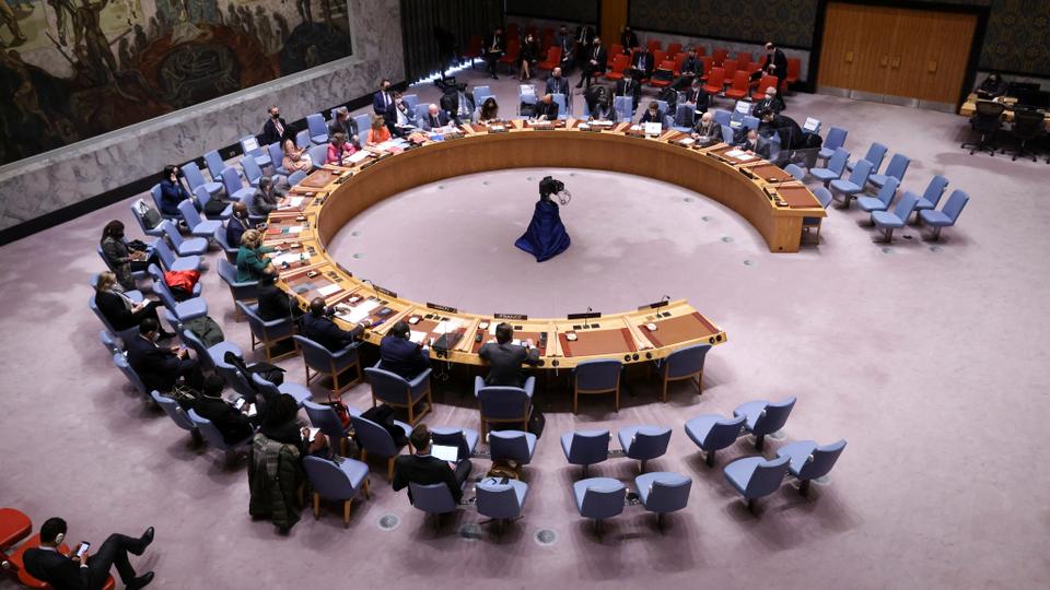 The UN Security Council held a stormy and bellicose debate on Moscow's troop buildup near Ukraine on Monday.