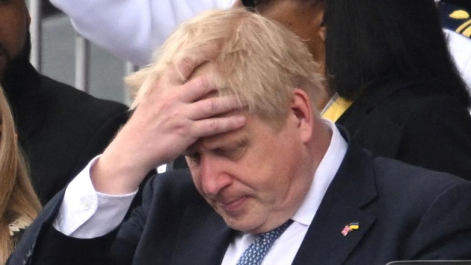 UK cabinet ministers resign within minutes of each other over Boris Johnson's leadership.