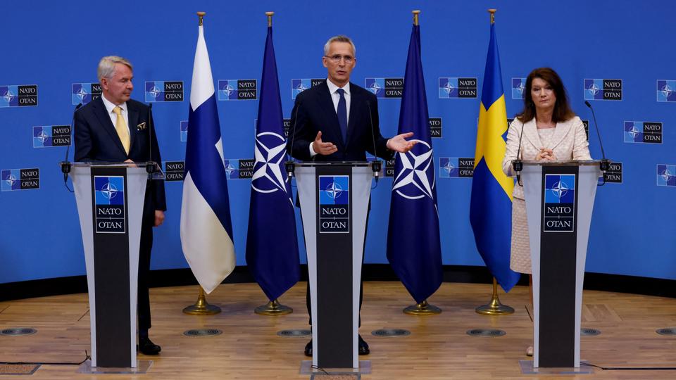 Sweden's Foreign Minister Ann Linde and Finland's Foreign Minister Pekka Haavisto signed their countries' accession protocols at the alliance's headquarters in Brussels, Belgium.