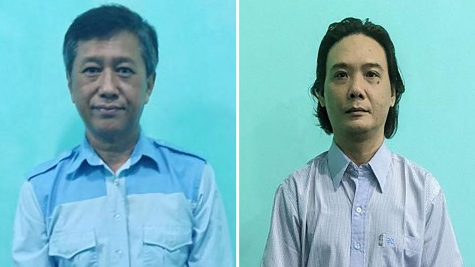 Kyaw Min Yu (L) and Phyo Zeya Thaw were executed along with two others for leading 