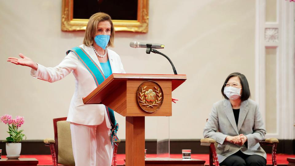 Asked about the economic consequences Taiwan has to face as a result of her visit, Pelosi said the US' chips act opens the door for better economic exchanges between the United States and Taiwan.