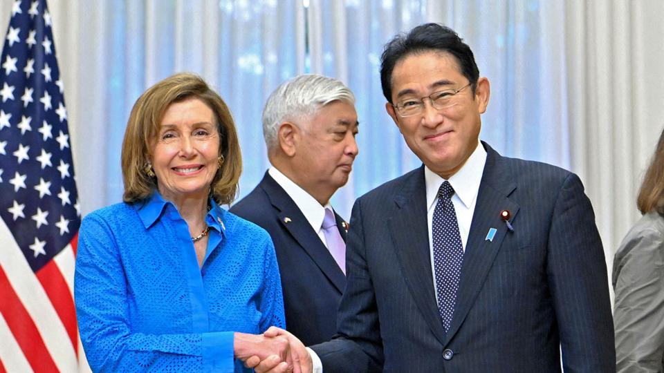 Pelosi reached Japan two days after she became the most senior US official to visit Taiwan in 25 years.