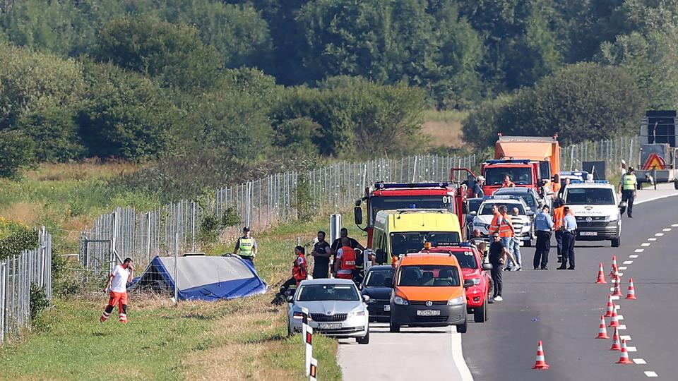 Croatia’s state HRT television showed video of a smashed blue bus in a ditch next to the highway.