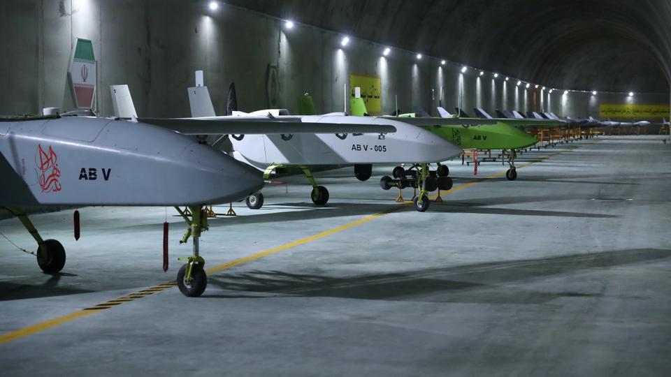 Drones are seen at an underground site in an undisclosed location in Iran.