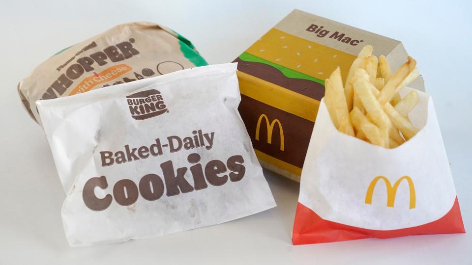 PFAS were found in packaging at major fast food chains, in items like McDonald's bag for fries and Burger King's bag for cookies, according to a report.