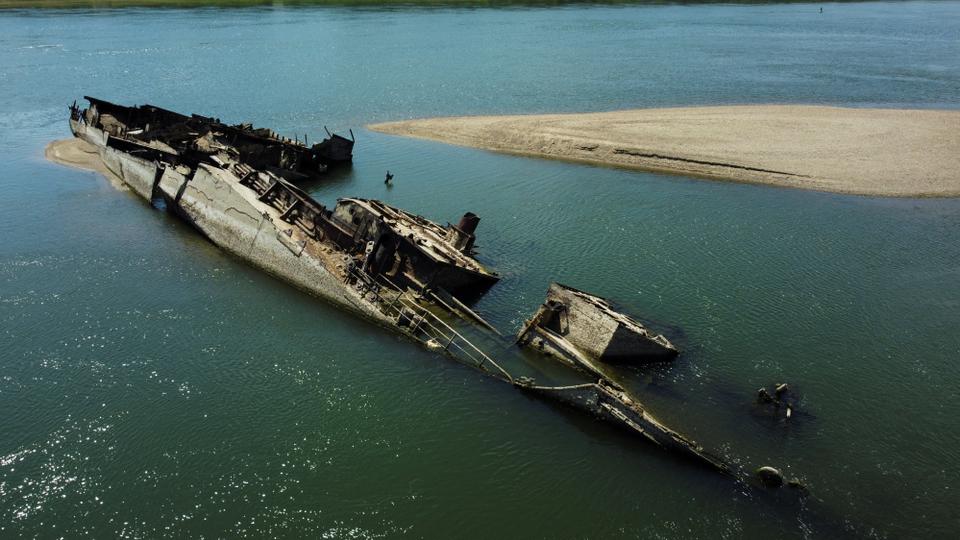 Many of the exposed warships pose a danger to shipping as many of them still contain ammunition and explosives.