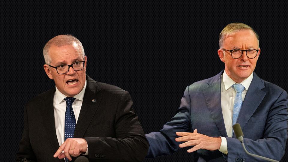 PM Albanese (R) has previously said Morrison had attacked the Westminster system of government by secretly appointing himself to the portfolios.