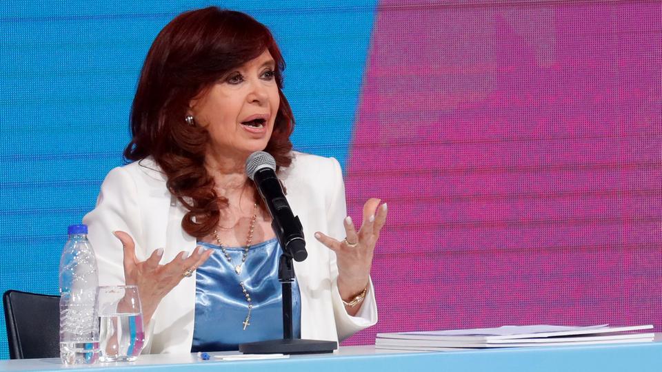 Argentine Vice-President Cristina Fernandez de Kirchner attends Argentina's state energy company YPF centennial celebrations, at the Tecnopolis Park, in Buenos Aires, Argentina on June 3, 2022.